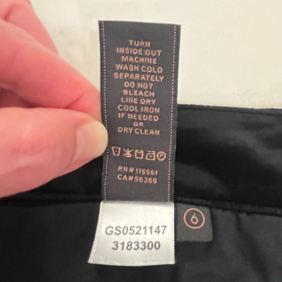 JEN 7 by 7 FOR ALL MANKIND Velvet Ankle Skinny Pants Black Size 6 - Picture 9 of 10